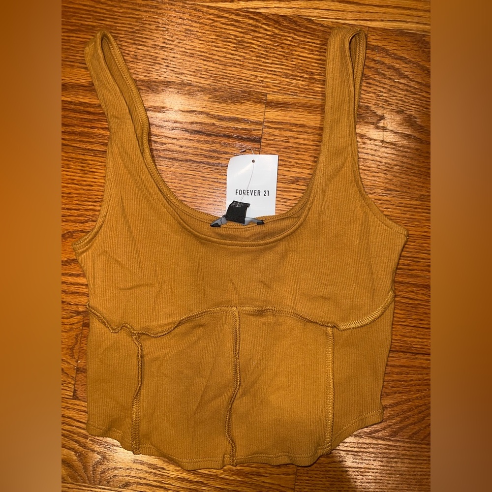 Forever 21 Golden Brown Tank Top